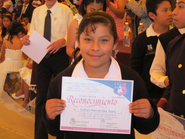 Reconocimiento en 5 grado de primaria