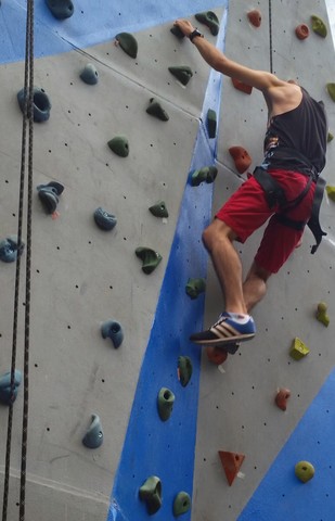 Primera vez que escale una pared de rocas