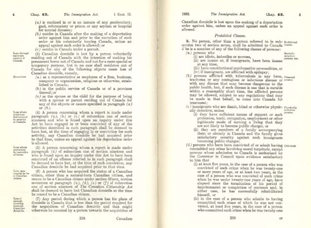 Immigration Between 1952 and 1976 (part 1)