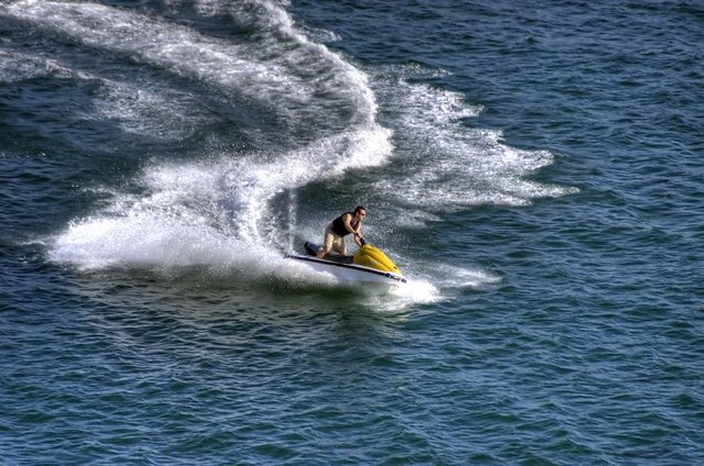 Aprendí a andar en jet ski
