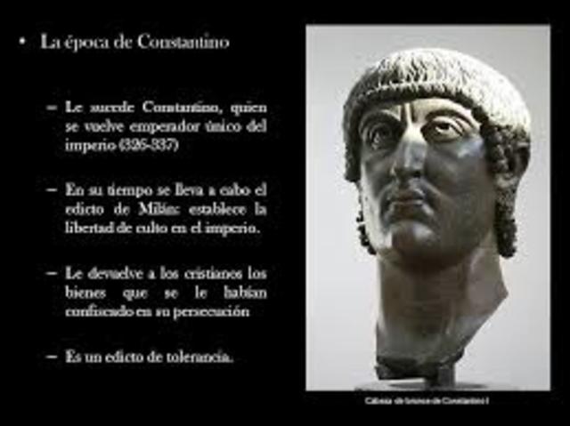 Imperio único de Constantino.