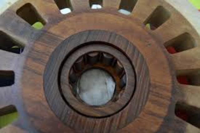 Actual wooden bearings