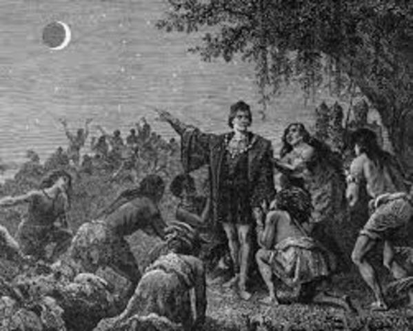 Columbus used lunar eclipse prediction to influence Arawak's.