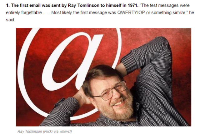 Email was first developed