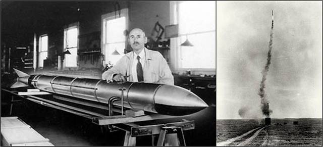 The World's first liquid-fueled rocket was made.