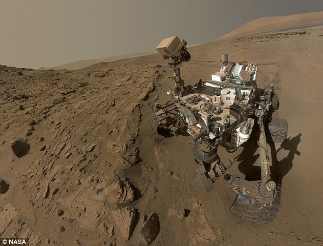 The space rover successfully lands on mars