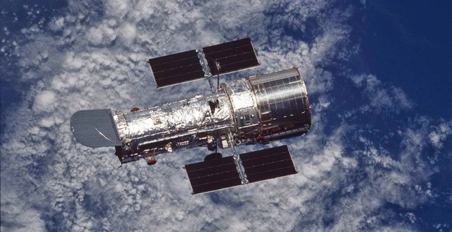 The space shuttle Discovery deployed the Hubble space telescope