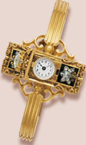 The "Clock Bracelet" is made in 1868