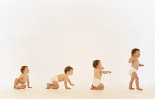 First time I crawled and walked