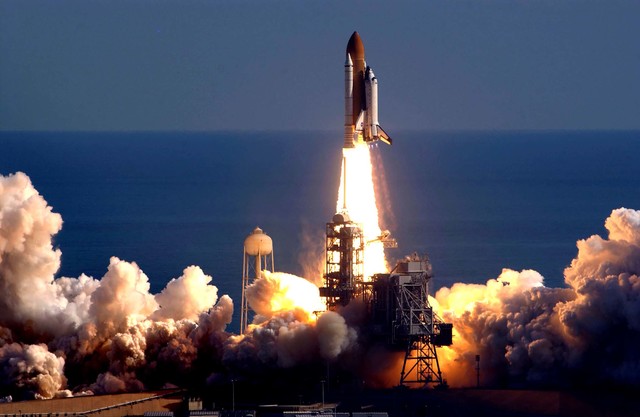 First Space Shuttle launched