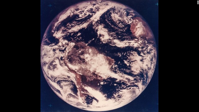The first photo of Eath from Earth's orbit.