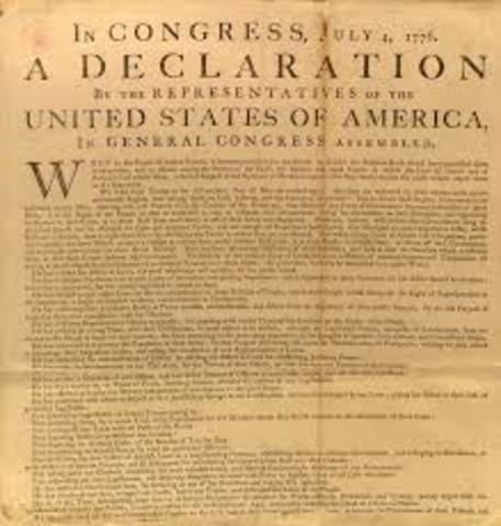 America declares independence