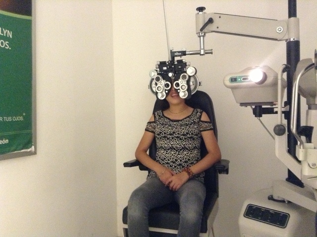 Me hicieron un examen para la vista