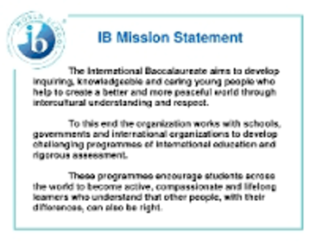IB Mission Statement Created