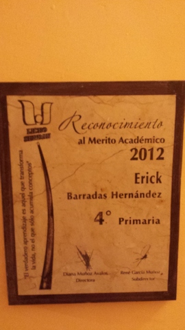 Reconocimiento de 4° grado de primaria