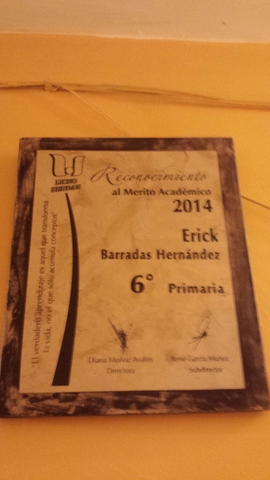 Reconocimiento de 6° de primaria