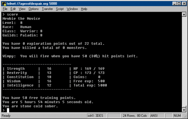 MUD - The earliest form of multiplayer games is debuted