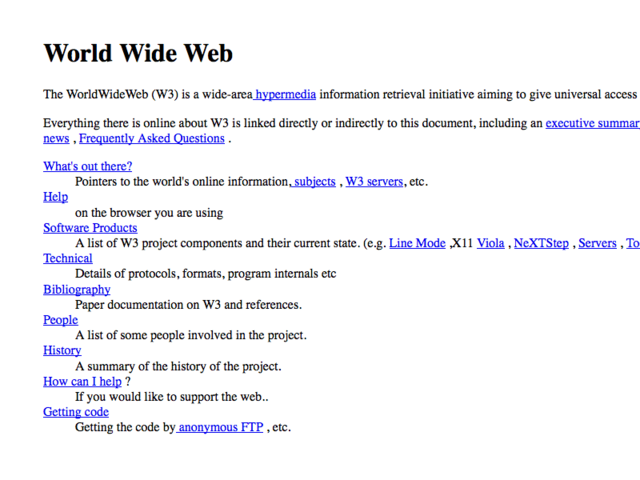 The First Web Page