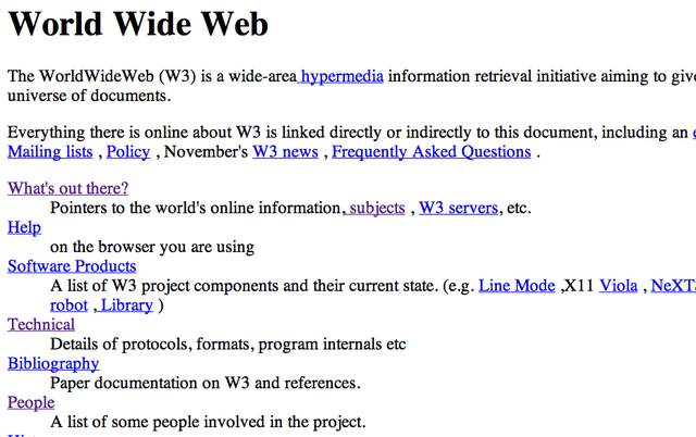 The first Web Page ever created