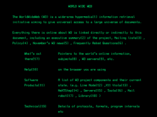 First Web Page Created 1991