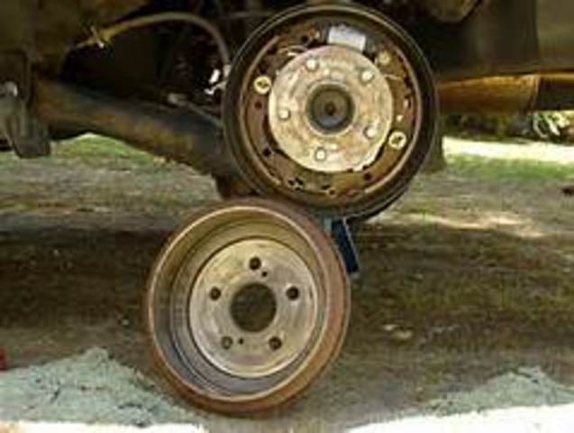 First wheel brakes added to car