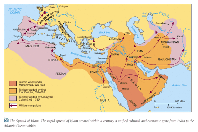 Muslim empire stretches as far as it can