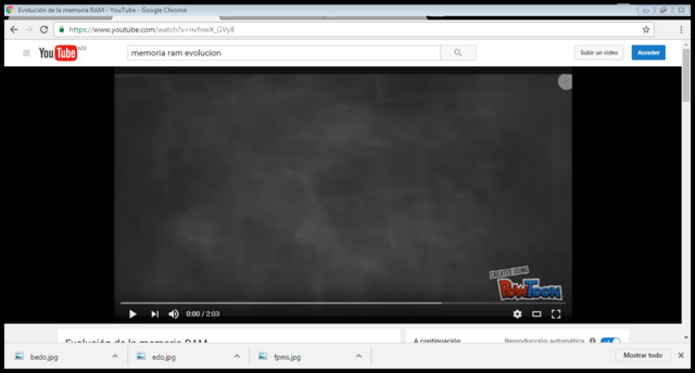 complementación de la evolución de la memoria RAM