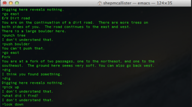 Text based adventure.