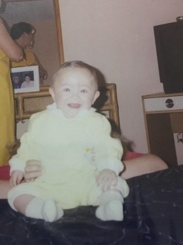 Me rei por primera vez.