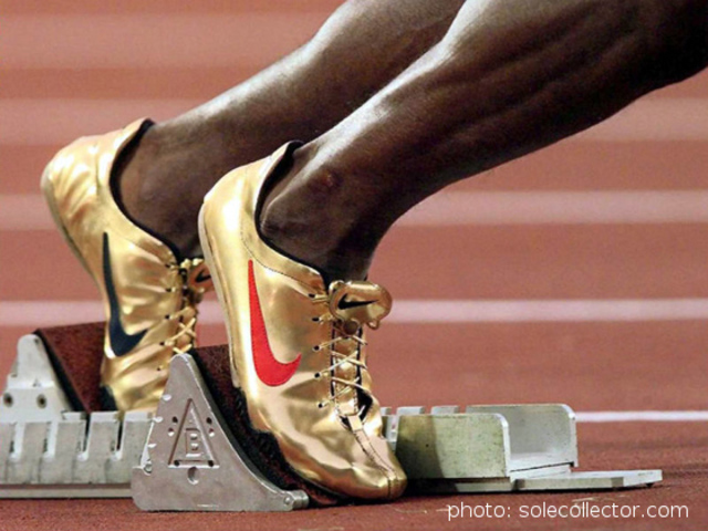 Michael Johnson's Custom Pair of Nike Spikes
