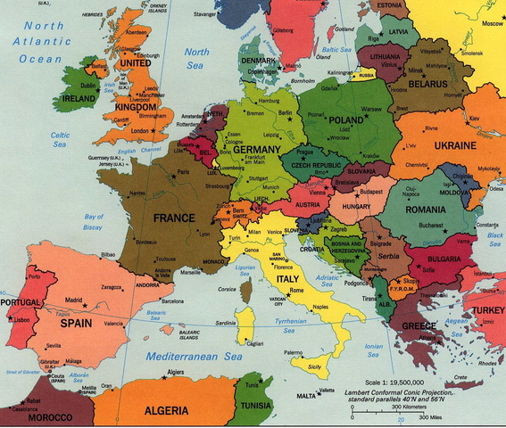 The movement of armies in Western Europe