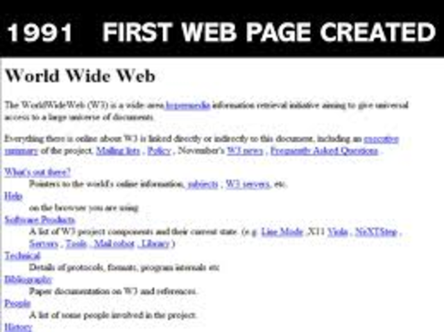 First web page created
