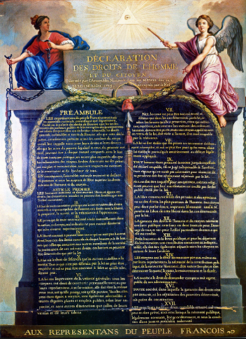 writing of the Declaration of Rights of Men