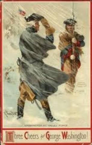 Continental Army wintering at Valley Forge