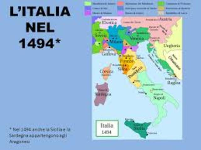 L'italia alla fine del 1400