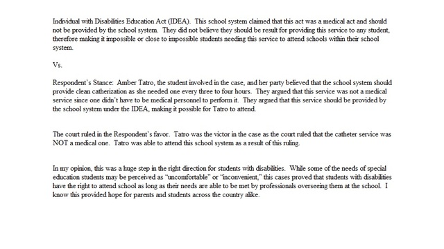 Irving Independent School District v. Tatro, 468 U.S. 883 (1984)
