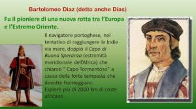 Bartolomeo Diaz doppiò l'estremità meridionale dell'Africa