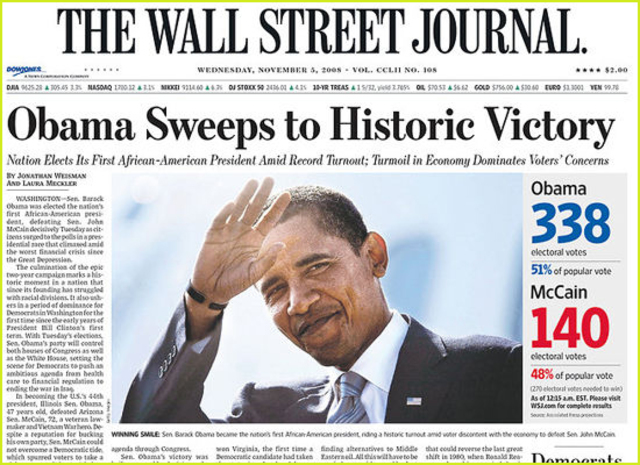 President Obama elected