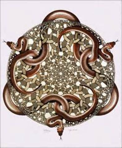 Escher's last work, Snakes