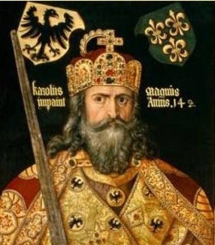 Charlemagne , was crown the Holy Roman Emperor