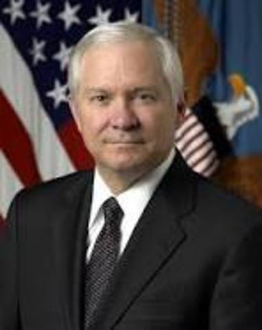 Robert Gates is sworn in as the new Secretary of Defense