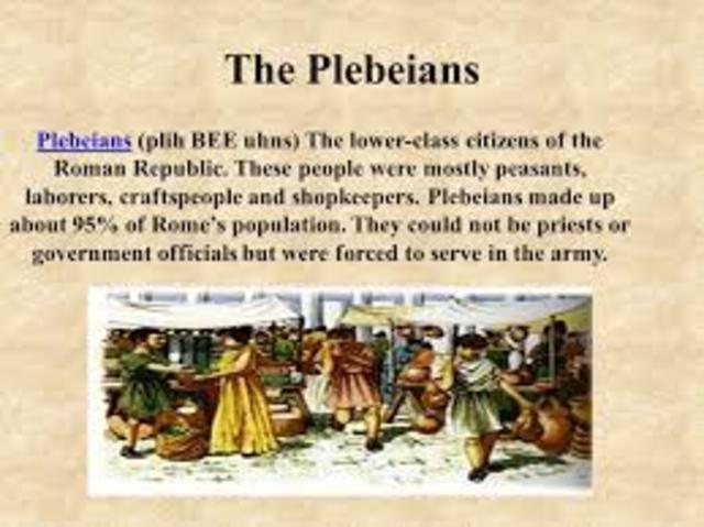 Plebeians won the right to become full citizens