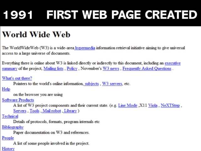 First web page created