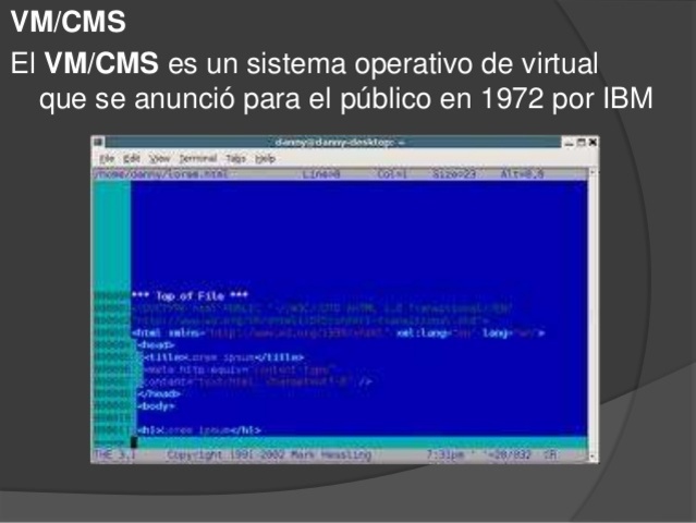 sistema operativo VM/CMS