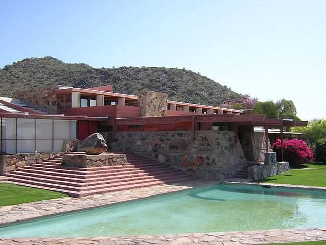 Taliesin (Spring Green, Wisconsin). Casa, finca y estudio de Wright.