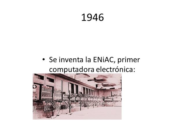 Presentación del ordenador ENIAC