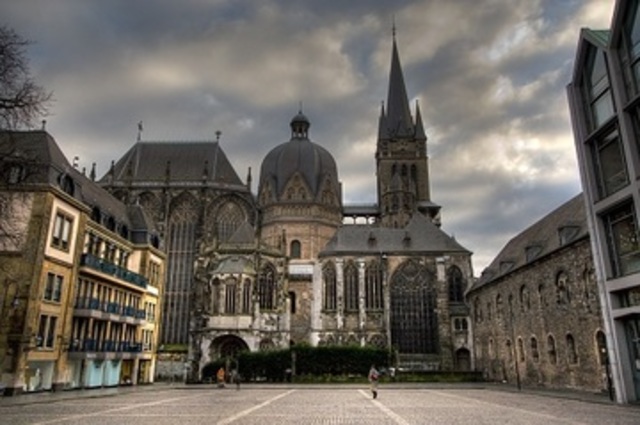 Charlemagne begins construction of the Aachen Cathedral