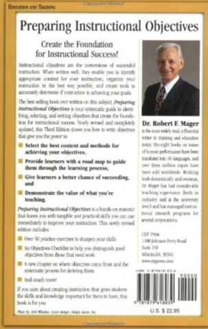 (ID) Preparing Objectives for Programmed Instruction Published