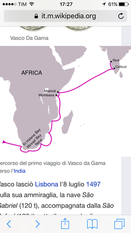 L'India venne raggiunta da Vasco De Gama