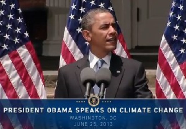 June 25, 2013 - President Obama releases his climate action plan including increased use of renewable energy and carbon pollution restrictions for power plants
